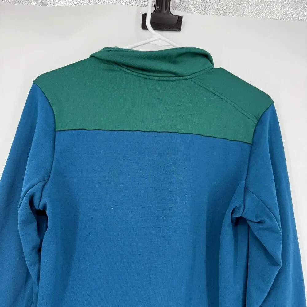 Ortovox Fleece Light Neck Zipper Jacket Outdoor Ski Hike Wool Blue Men Size S